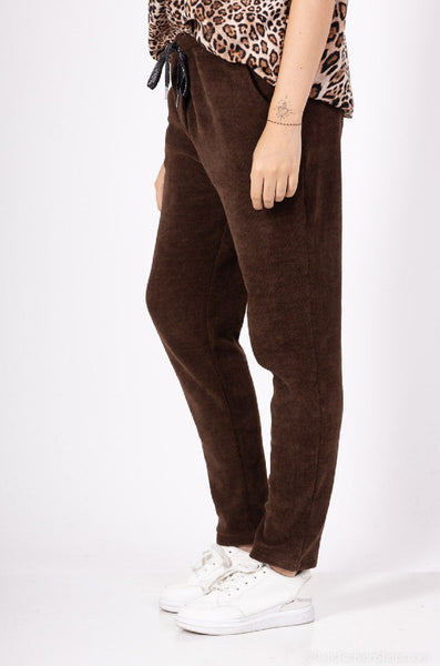 Jogger housut Terrie vaaleanruskea