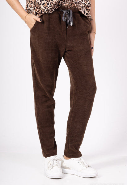 Jogger housut Terrie vaaleanruskea
