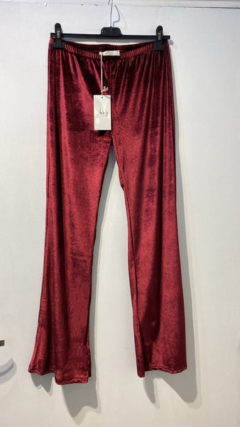 Veluurihousu Alanna viininpunainen