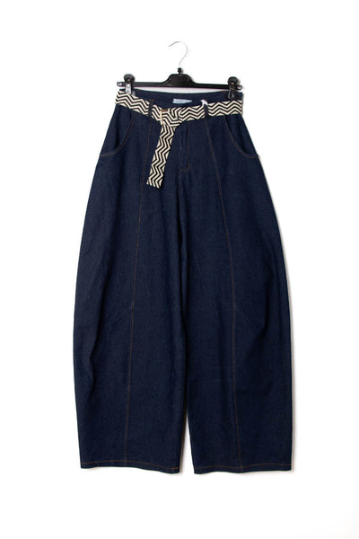 Housut Flori denim, tynnyrifarkku