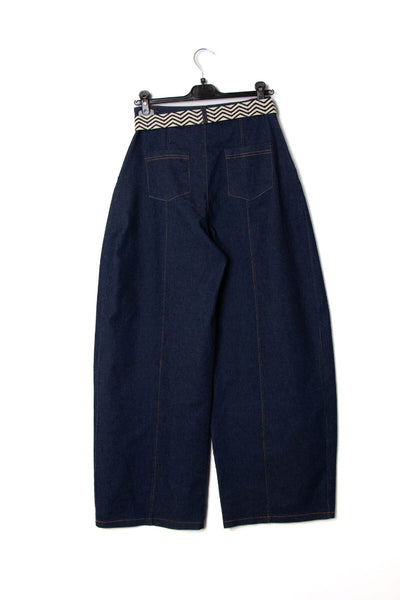 Housut Flori denim, tynnyrifarkku