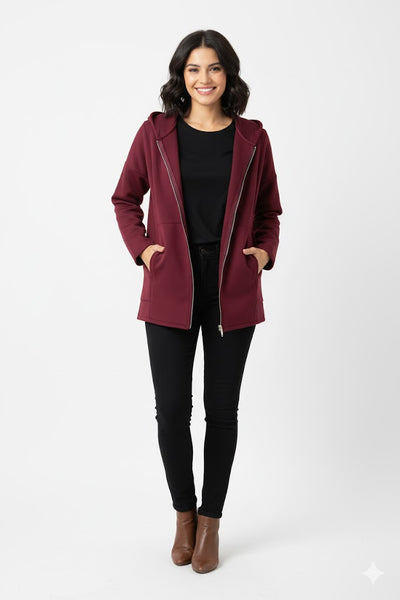 Huppari Lana viininpunainen