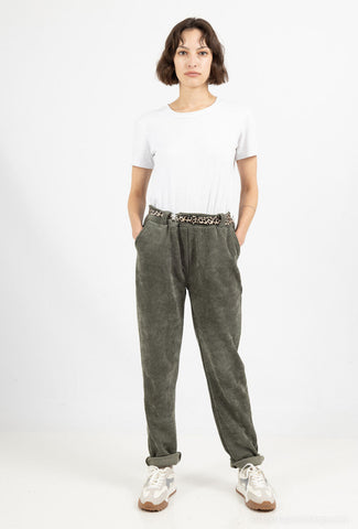 Kapea samettihousu khaki