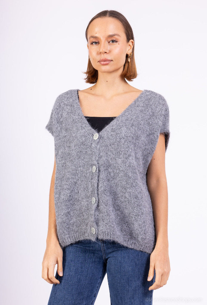 Harmaa Stephania neuleliivi. Susanne