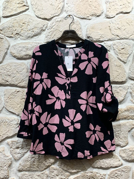 Pusero Carita mustapinkki