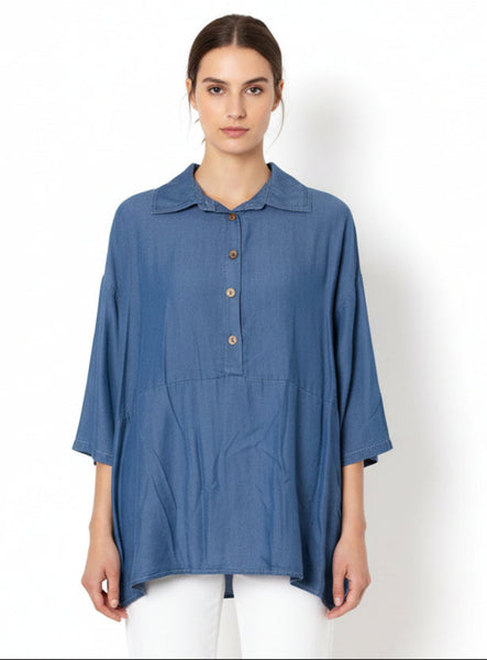 Suoramallinen, 2/3-hihainen "farkkupaita" Katy. Susanne