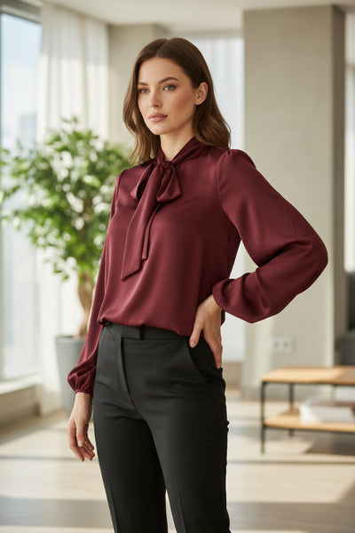 Siro viininpunainen Aniella pusero. Susanne