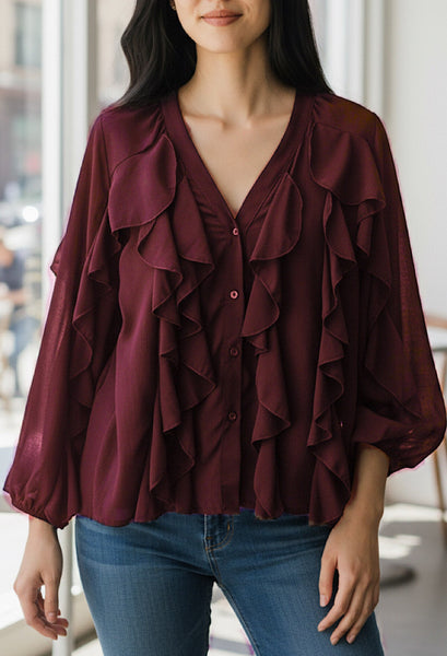 Pusero Fanella viininpunainen